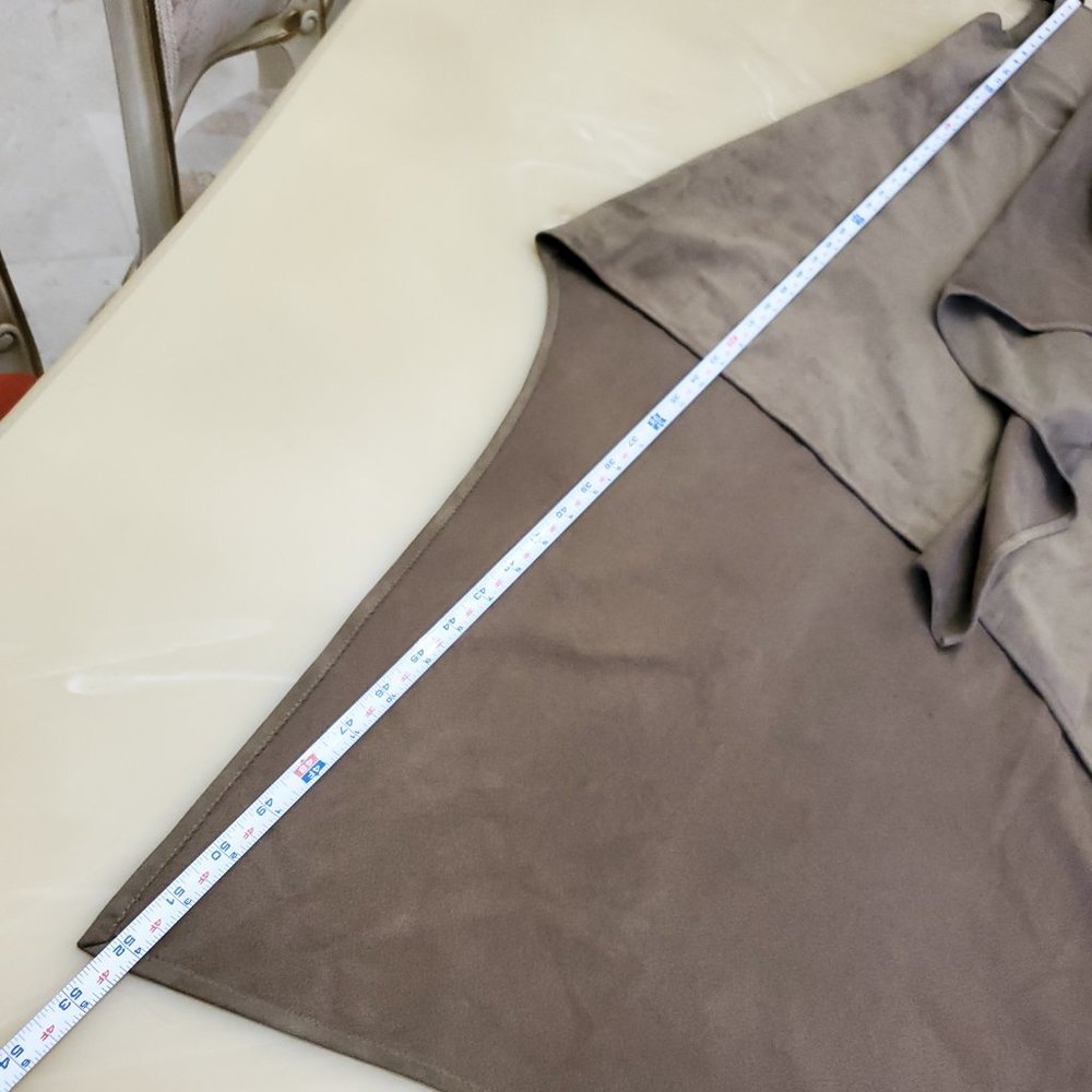 BCBGMAXAZRIA Trar Faux-Suede V-Neck Sleeveless Asymmetrical Women's Dress - Picture 9 of 12